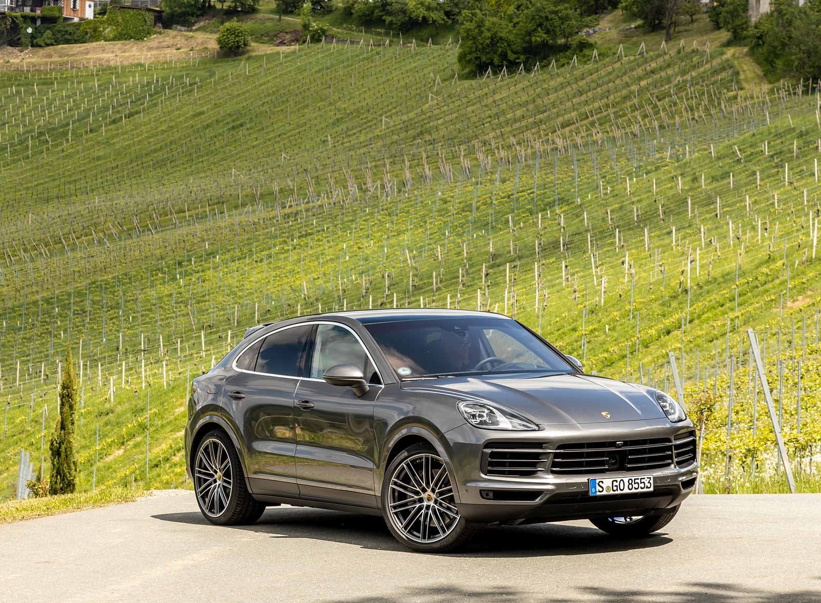 2020 Porsche Cayenne S Coupe Color Quarzite Grey Metallic Front Three Quarter Wallpapers 14 Newcarcars