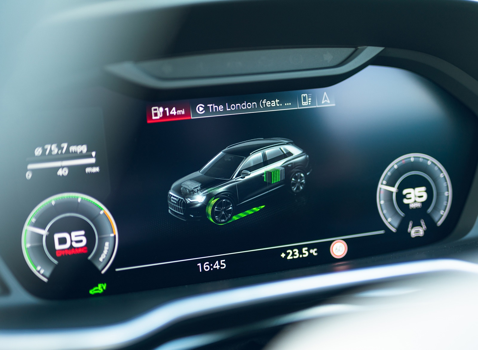 2021 Audi Q3 Sportback 45 TFSI e Plug-In Hybrid (Color: Dew Silver; UK-Spec) Digital Instrument Cluster Wallpapers #85 of 112