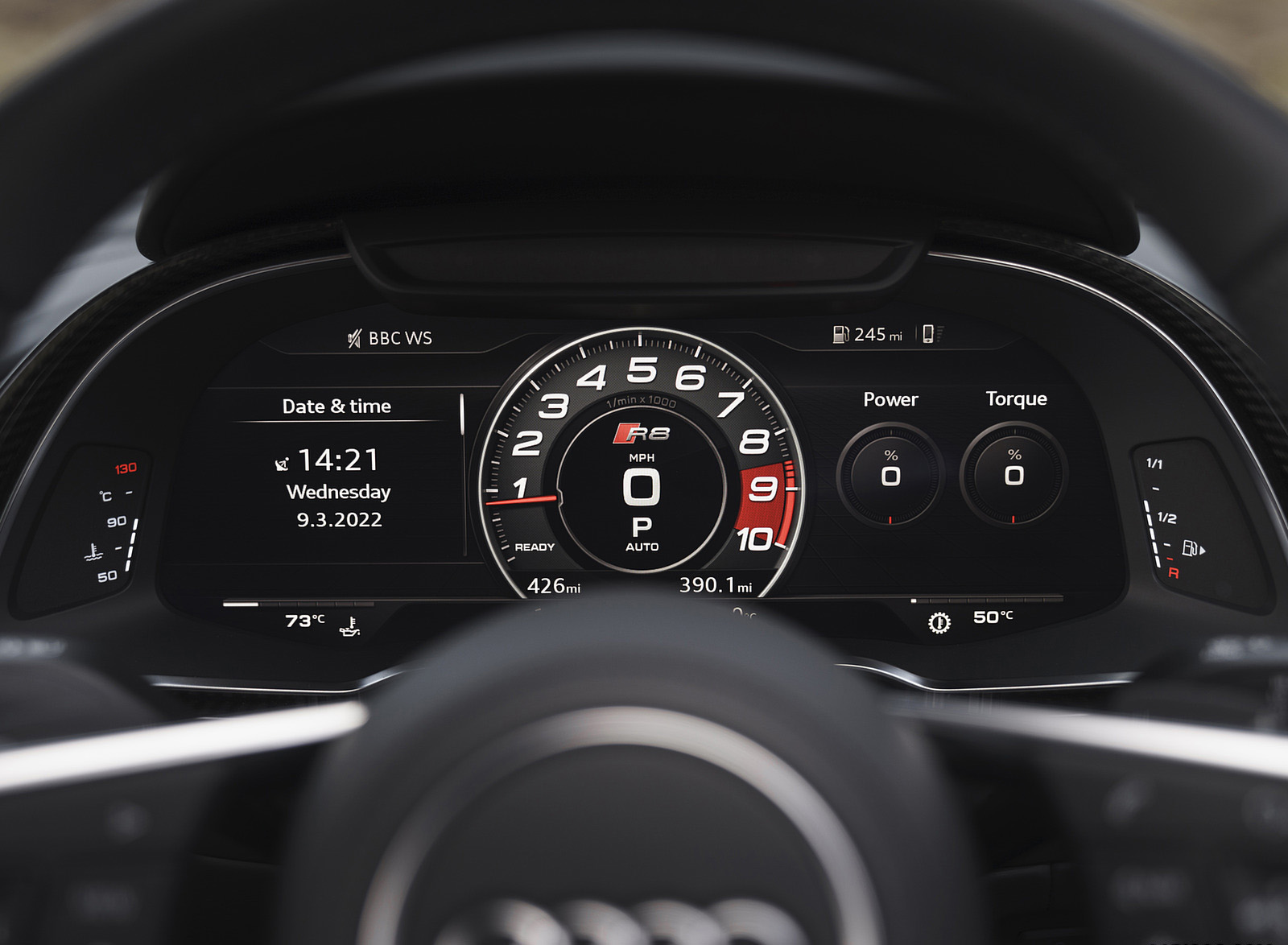 2022 Audi R8 Coupe V10 Performance RWD (UK-Spec) Digital Instrument Cluster Wallpapers #128 of 163